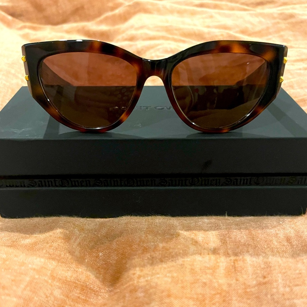 Saint Owen Monroe Tortoise Brown Cat Eye Sunglasses